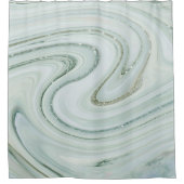 Elegantes Marmorglas Swirl Glitzer Muster Sparkle  Duschvorhang (Vorderseite)