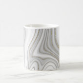 Elegantes Marmormuster aus flüssigem Glitzer Kaffeetasse (Mittel)