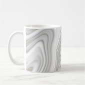 Elegantes Marmormuster aus flüssigem Glitzer Kaffeetasse (Links)