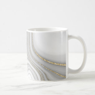 Elegantes Marmormuster aus flüssigem Glitzer Kaffeetasse