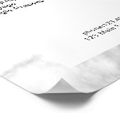 Elegantes Marmorpreisliste Poster (Ecke)