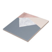 elegantes MarmorRosengoldgraues beige Fliese (Seite)