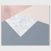 elegantes MarmorRosengoldgraues beige Geschenkpapier (Flach)