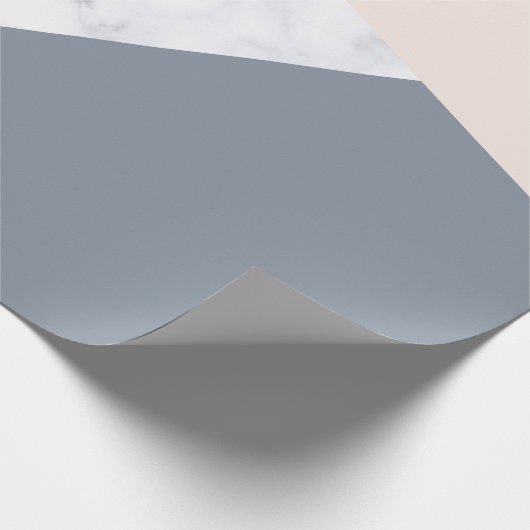 elegantes MarmorRosengoldgraues beige Geschenkpapier (Ecke)