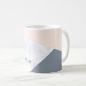 elegantes MarmorRosengoldgraues beige Kaffeetasse (VorderseiteRechts)