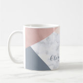 elegantes MarmorRosengoldgraues beige Kaffeetasse (Links)