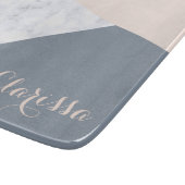 elegantes MarmorRosengoldgraues beige Schneidebrett (Ecke)