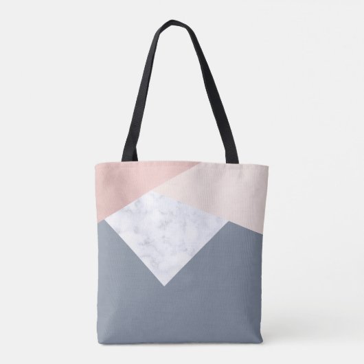 elegantes MarmorRosengoldgraues beige Tasche (Rückseite)