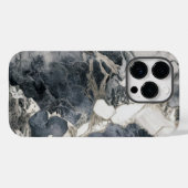 Elegantes Marmorschwarz Cool Case-Mate iPhone Hülle (Rückseite (Horizontal))