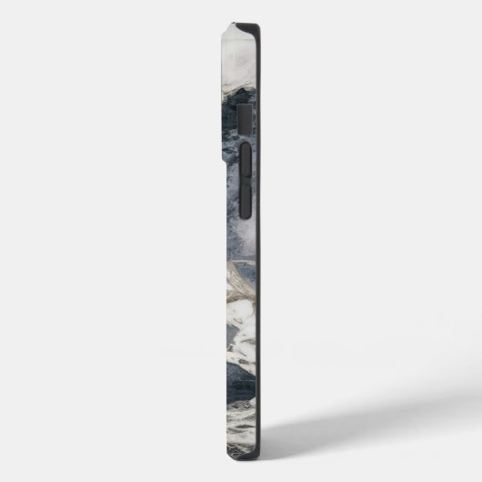Elegantes Marmorschwarz Cool Case-Mate iPhone Hülle (Rückseite / Links)