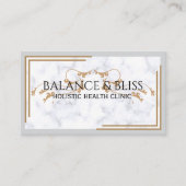 Elegantes Marmorwellness Gecoacht Beruflich Visitenkarte (Vorderseite)