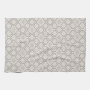 Elegantes marokkanisches Trellis-Muster in neutral Geschirrtuch