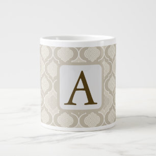 Elegantes marokkanisches Trellis-Muster in neutral Jumbo-Tasse