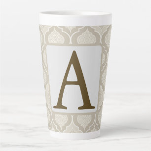 Elegantes marokkanisches Trellis-Muster in neutral Milchtasse