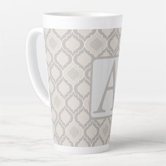 Elegantes marokkanisches Trellis-Muster in neutral Milchtasse (Linke Ecke)