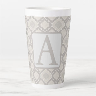 Elegantes marokkanisches Trellis-Muster in neutral Milchtasse