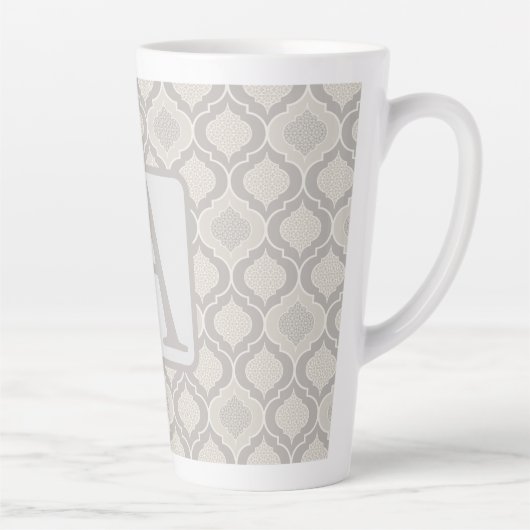 Elegantes marokkanisches Trellis-Muster in neutral Milchtasse (Rechts)