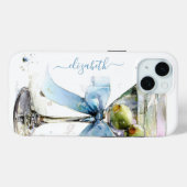 Elegantes Martini-Monogramm Case-Mate iPhone Hülle (Rückseite (Horizontal))