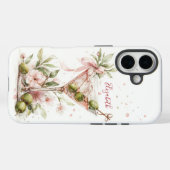 Elegantes Martini-Monogramm Case-Mate iPhone Hülle (Rückseite (Horizontal))