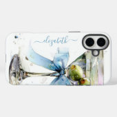 Elegantes Martini-Monogramm Case-Mate iPhone Hülle (Rückseite (Horizontal))