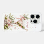 Elegantes Martini-Monogramm Case-Mate iPhone Hülle (Rückseite (Horizontal))