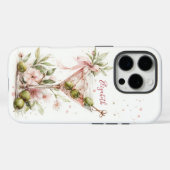 Elegantes Martini-Monogramm Case-Mate iPhone Hülle (Rückseite (Horizontal))