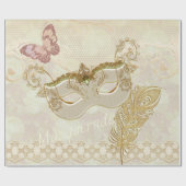 Elegantes Maskerade-Packpapier Geschenkpapier (Flach)