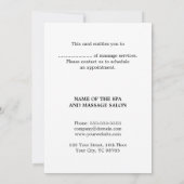 Elegantes Massage Therapist Foto Geschenk (Rückseite)