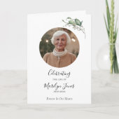 Elegantes maßgeschneidertes Fest für das Leben Programm (Vorderseite)