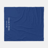 Elegantes maßgeschneidertes Navy-Hochzeitsskript Fleecedecke (Vorderseite (Horizontal))