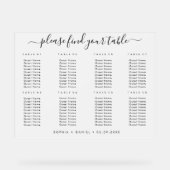 Elegantes Mattiertes Acrylsiegeldiagramm für Hochz Acrylschild (Vorderseite)