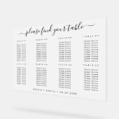 Elegantes Mattiertes Acrylsiegeldiagramm für Hochz Acrylschild (Winkel)