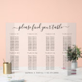 Elegantes Mattiertes Acrylsiegeldiagramm für Hochz Acrylschild (Hochzeit)