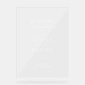 Elegantes mattiertes Begrüßungszeichen Acrylschild (Vorderseite)