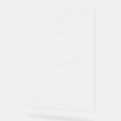 Elegantes mattiertes Begrüßungszeichen Acrylschild (Winkel)