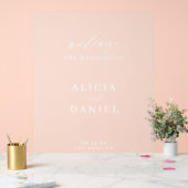 Elegantes mattiertes Begrüßungszeichen Acrylschild (Hochzeit)