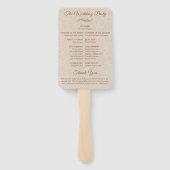 Elegantes Mauve Floral & Greenery Hochzeitsprogram Fächer (Rückseite)