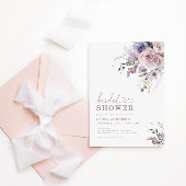 Elegantes Mauve & Lavender Brautparty Floral Einladung