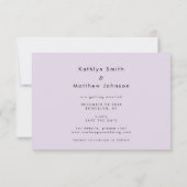 Elegantes Mauve Modernes Script-Foto Hochzeit Save The Date (Rückseite)