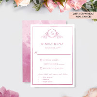 Elegantes Mauve Pink Monogramm mit Watercolor-UAWG