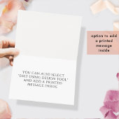 Elegantes Mauve Pink Monogramm, Wasserfarbenprägun Dankeskarte