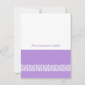 Elegantes Mauve Save-the-Date Save The Date (Rückseite)