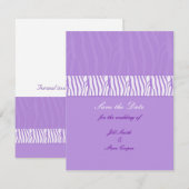 Elegantes Mauve Save-the-Date Save The Date (Vorne/Hinten)
