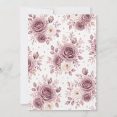 Elegantes Mauve Sweet 16 Einladung (Rückseite)