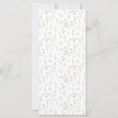 Elegantes Meadow Blume Wedding Menu (Rückseite)