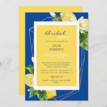 Elegantes mediterranes Blau-Gelb-Brautparty