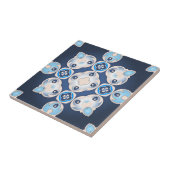 Elegantes mediterranes bläuliches Beige Medallion Fliese (Seite)