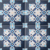 Elegantes mediterranes bläuliches Beige Medallion Fliese