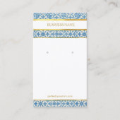 Elegantes, mediterranes Blue Earing Display Visitenkarte (Vorderseite)