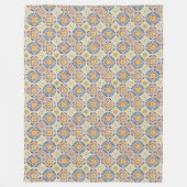 Elegantes mediterranes Blumenmotiv Fleecedecke (Vorderseite)